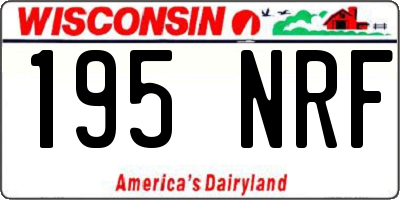 WI license plate 195NRF