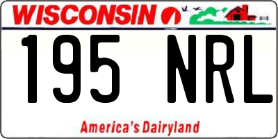WI license plate 195NRL