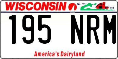 WI license plate 195NRM