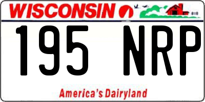 WI license plate 195NRP