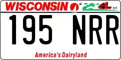 WI license plate 195NRR