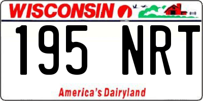 WI license plate 195NRT