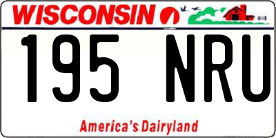 WI license plate 195NRU