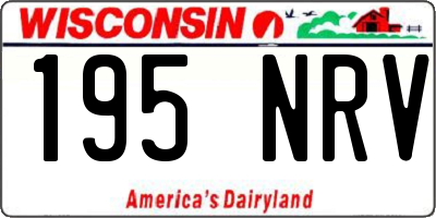 WI license plate 195NRV