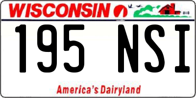 WI license plate 195NSI