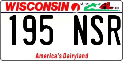 WI license plate 195NSR