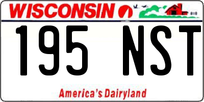 WI license plate 195NST