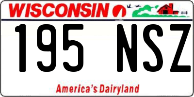 WI license plate 195NSZ