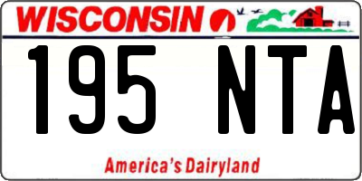 WI license plate 195NTA
