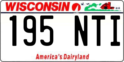 WI license plate 195NTI