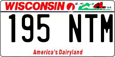 WI license plate 195NTM