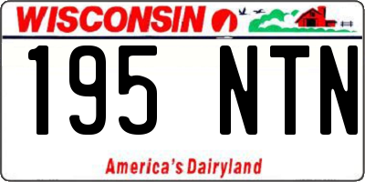 WI license plate 195NTN