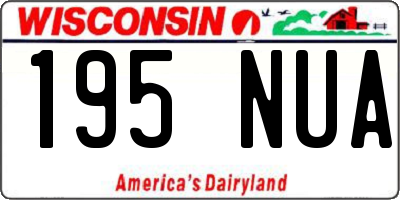 WI license plate 195NUA