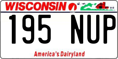 WI license plate 195NUP