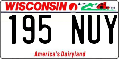 WI license plate 195NUY