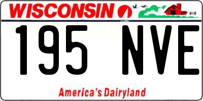WI license plate 195NVE