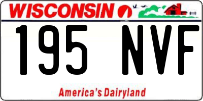 WI license plate 195NVF