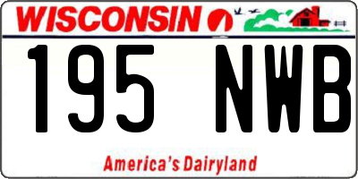 WI license plate 195NWB