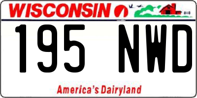 WI license plate 195NWD