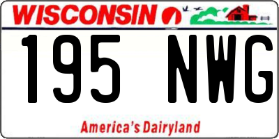 WI license plate 195NWG