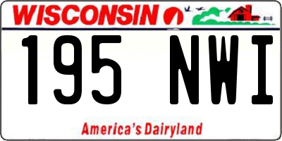 WI license plate 195NWI
