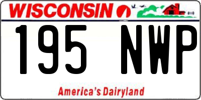 WI license plate 195NWP