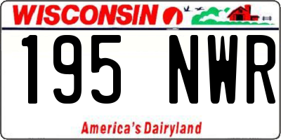 WI license plate 195NWR