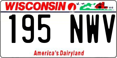 WI license plate 195NWV