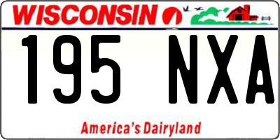 WI license plate 195NXA