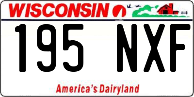 WI license plate 195NXF