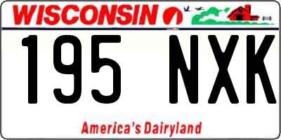 WI license plate 195NXK