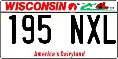 WI license plate 195NXL