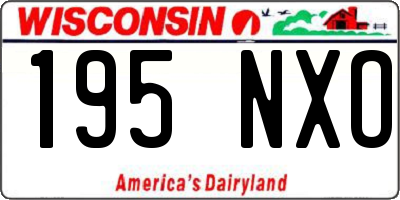 WI license plate 195NXO