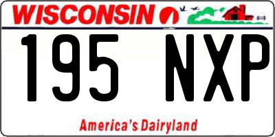 WI license plate 195NXP