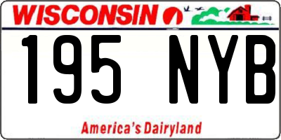 WI license plate 195NYB