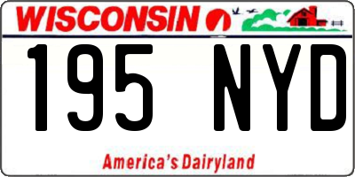 WI license plate 195NYD
