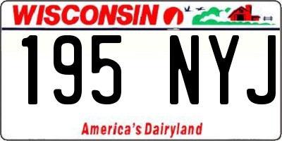 WI license plate 195NYJ