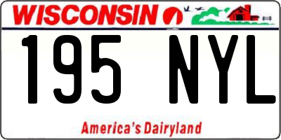WI license plate 195NYL