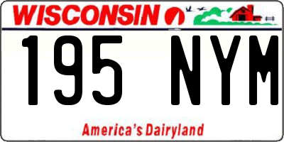 WI license plate 195NYM
