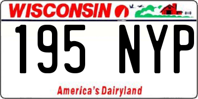 WI license plate 195NYP