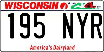 WI license plate 195NYR