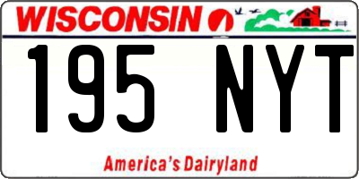 WI license plate 195NYT