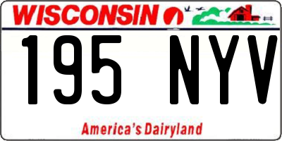 WI license plate 195NYV