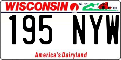WI license plate 195NYW