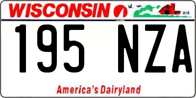 WI license plate 195NZA