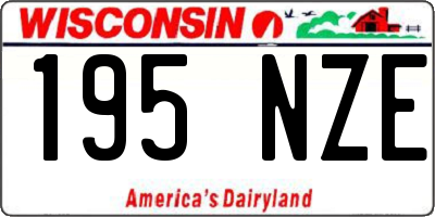 WI license plate 195NZE