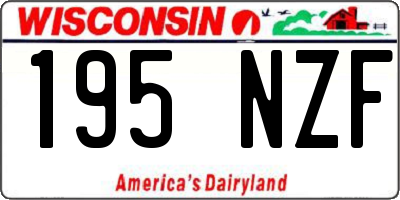 WI license plate 195NZF