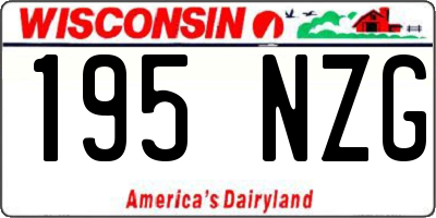 WI license plate 195NZG