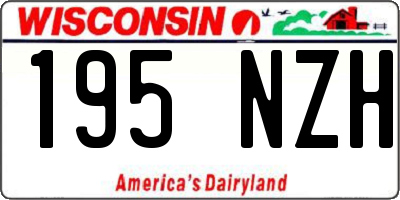 WI license plate 195NZH