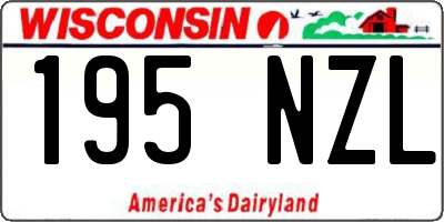 WI license plate 195NZL